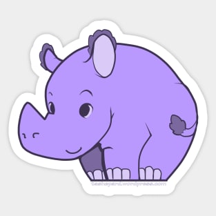 Rhino (purple) Sticker